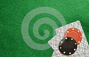 Poker chips and cards