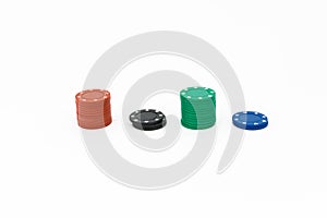 Poker chips iolated
