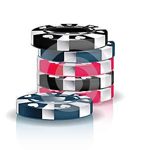 Poker chips stack