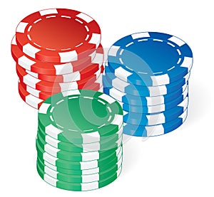 Poker chips vector