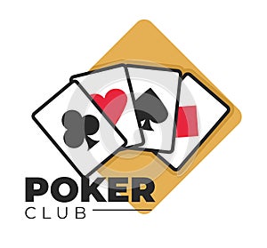 Poker club gambling and casino games play cards