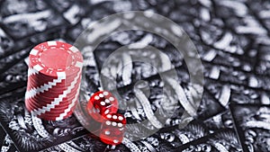 A poker and dice gamble