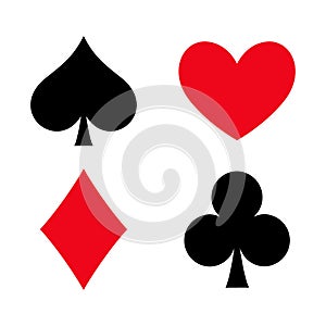 Poker flat icon card suites game and sign symbol logo illustration design photo