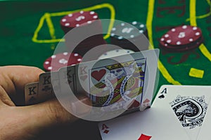 poker game Player looking