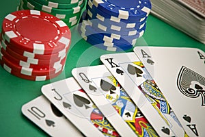 Poker game royal flush