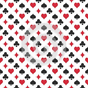 Poker Geometric Colored Seamless Pattern - Gambling vector modern background