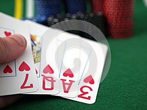 Poker hand LOVE