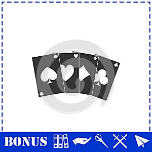 Poker icon flat