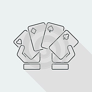 Poker icon - Thin series