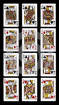 Poker J Q K playing cards photo