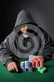 Poker Player With Sunglasses