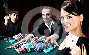 Poker players sitting around
