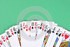 Poker playing cards background