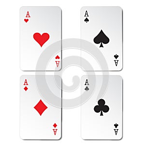 Poker playing cards with casino