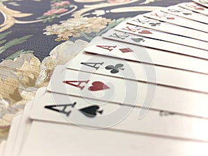 Poker playing cards. spades. hearts. clubs. diamonds