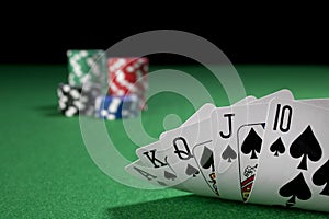 Poker, royal flush photo