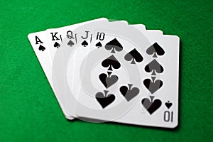 Poker: Royal Flush (Spades)