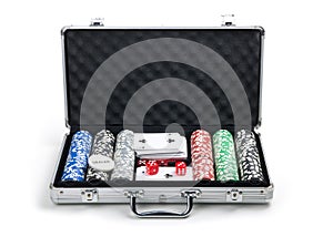 Poker set in case