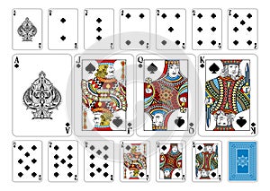 Poker size Spade playing cards plus reverse