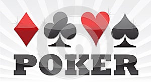 Poker suit illustration design