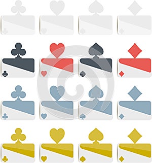 Poker symbols flat design