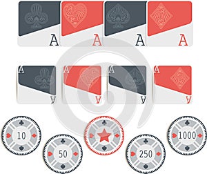 Poker symbols isolated