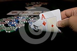 Poker table photo