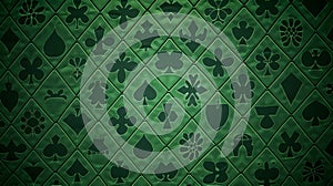 Poker table texture green for a casino card game modern background. Vegas blackjack velvet cloth pattern illustration