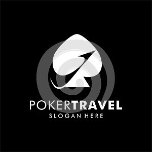 Poker travel logo design. Poker Airlines Logo design.