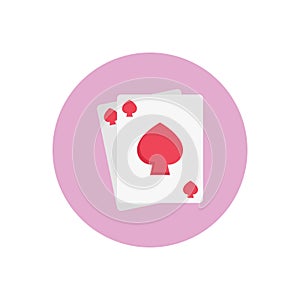 Poker vector flat colour icon