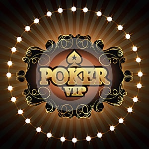 Poker VIP gold vector
