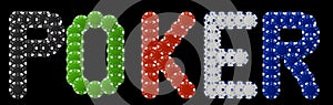 Poker written with poker chips