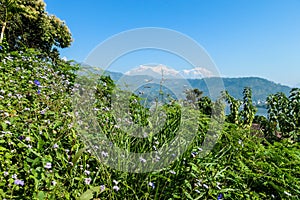 Pokhara - A panoramic view on snow capped Himalayas