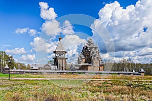 The Pokrovskaya church and the bellfry.