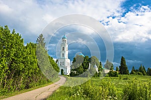 Pokrovsky Avraamiev-Gorodetsky monastery near the village of Nozhkino, Russia.