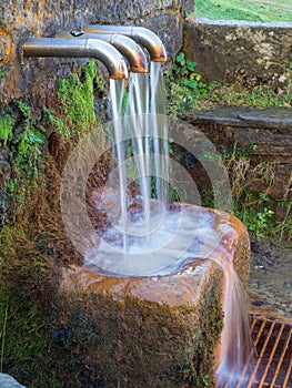 Pol Pol fountain in Urkiola Natural Park in the Basque Country