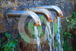 Pol Pol fountain in Urkiola Natural Park in the Basque Country