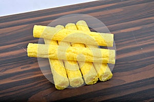 Pola or churri or fryums and rings sticks