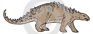 polacanthus dinosaur ancient vector illustration transparent background