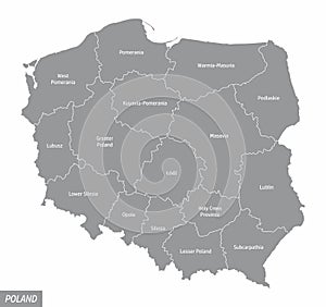 Poland administrative map