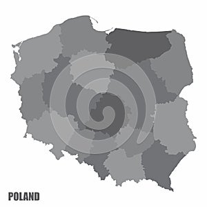 Poland administrative map