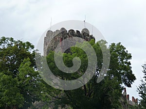 Poland, BolkÃ³w - the tower of the BolkÃ³w castle.