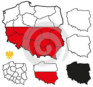 Poland Borders, Province Borders - Layers ON/OFF