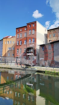Poland, Bydgoszcz, kujawsko-pomorskie - kamienice w Bydgoskiej Wenecji.