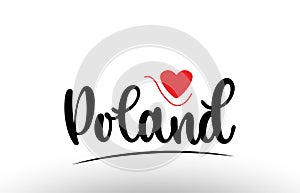 Poland country text typography logo icon design photo