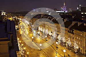 Poland: Evening traffic in Warsaw