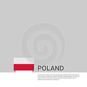 Poland flag background. State patriotic polish banner, cover. Document template with poland flag on white background. National