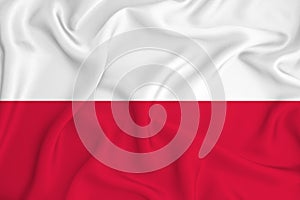 Poland flag on the background texture. Concept for designer solutions