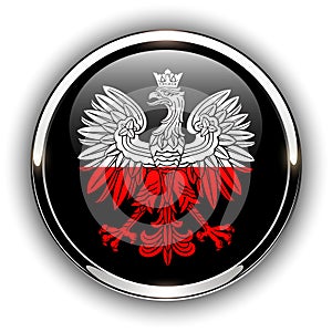 Poland flag button