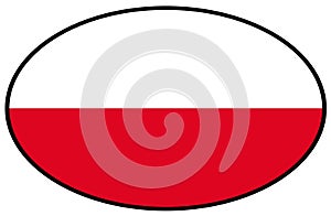 Poland flag - country in Central Europe